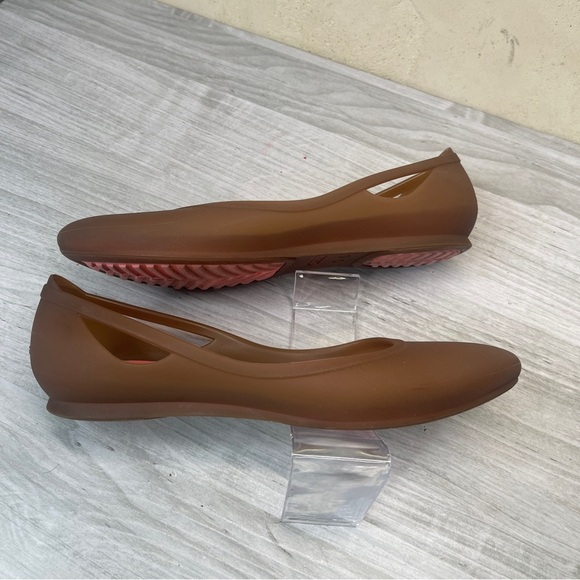 CROCS Rio Pointed Toe Jelly Slip On Flats Comfort Shoes Womens size 8 - Picture 6 of 9